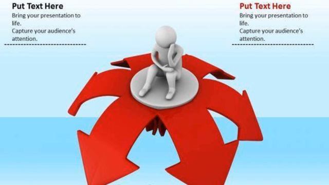 young business people 3d sad man on down arrows powerpoint templates presentation infographics slid смотреть онлайн