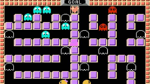 Mr & Mrs. Pac-Man in Ghost Escape - Hack of Binary Land [NES] смотреть онлайн