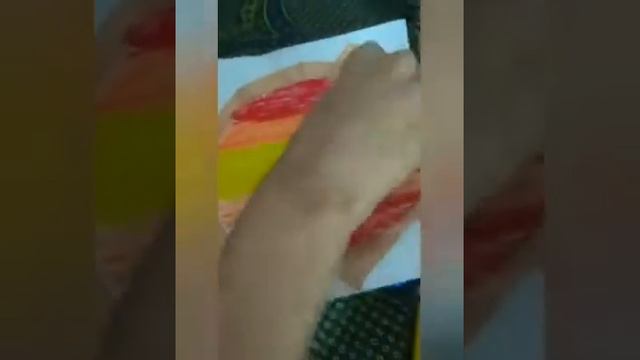 How to make sunset in the ocean poster /Round poster /oil pastel poster... смотреть онлайн