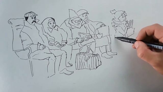 Многофигурная зарисовка смотреть онлайн