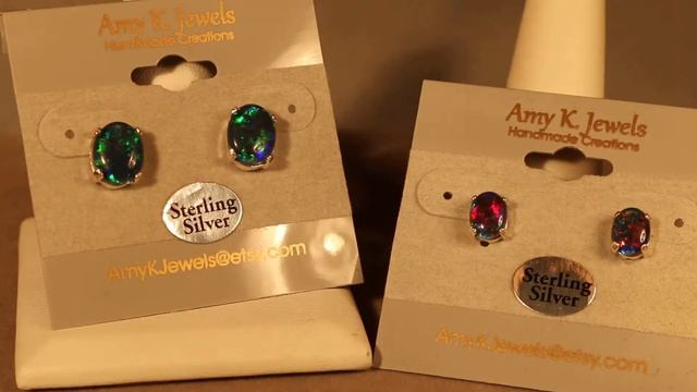 OPAL TRIPLET STUD EARRINGS PRONGED смотреть онлайн