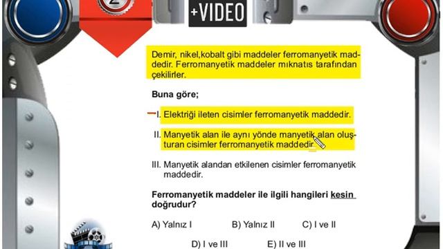 30 TYT Fizik Denemesi -4. DENEME 2. SORU смотреть онлайн