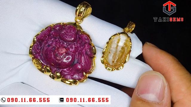 Tahi 5652 5562 Bọc vàng mặt Phật đá ruby và thạch anh tóc vàng | TahiGems - Tahi Phạm смотреть онлайн
