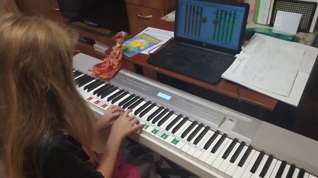 Учимся читать ноты с программой Софт Моцарт, Аника, 9 лет