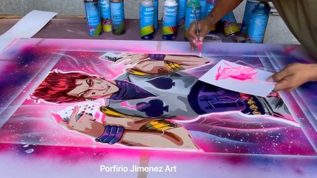 Hunter X Hunter Hisoka Spray Painting