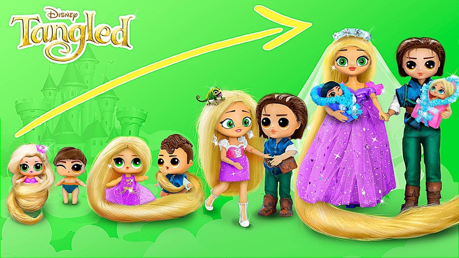 Рапунцель и Флинн растут! 30 идей для кукол ЛОЛ смотреть онлайн
