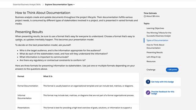 Explore Documentation Types | Essential Business Analyst Skills | Salesforce Trailhead Module Quiz смотреть онлайн