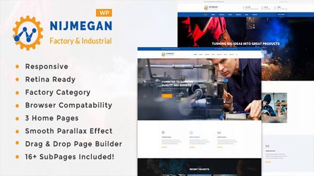 Nijmegan - Factory and Industrial Business WordPress Theme | Themeforest Website Templates and смотреть онлайн