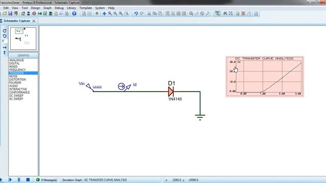 Diode IV Characteristic curve in Proteus смотреть онлайн