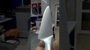 Восстановление поверхности клинка лентами скотч-брайт