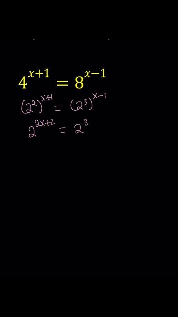 Solving 4^{x+1}=8^{x-1} смотреть онлайн