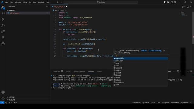 How to Convert Excel Files to CSV Using Python смотреть онлайн