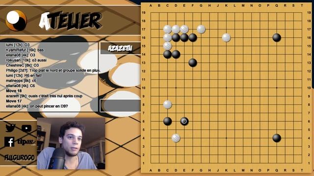 Atelier - COMMENTAIRE 9k - 30-08-17 Partie 01 | Jeu de Go смотреть онлайн