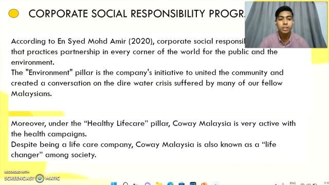 ASM401 GROUP PROJECT PRESENTATION - Coway Malaysia Practicing Corporate Social Responsibility смотреть онлайн