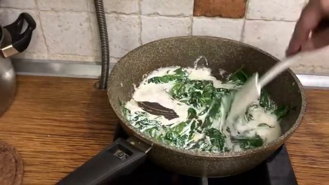 Паста со шпинатом в сливочном соусе. Вкусно и полезно!!!