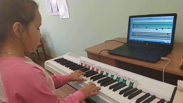 Учимся читать ноты с программой софт Моцарт, Нелли, 6 лет
