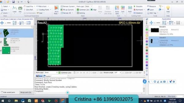 CYPCUT CYPNEST nesting function