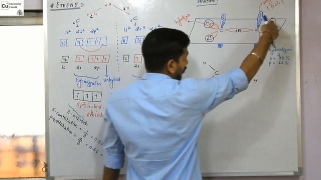 GENERAL ORGANIC CHEMISTRY IN HINDI -02 || ETHENE MOLECULE || HYBRIDIZATION / SHAPE /GEOMETRY смотреть онлайн