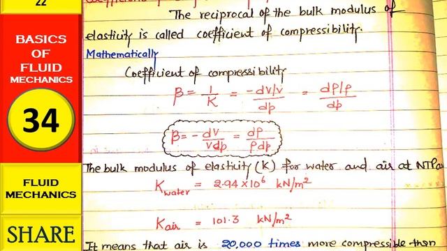 COEFFICIENT OF COMPRESSIBILITY- BASIC OF FLUID MECHANICS 34 - ANUNIVERSE 22 смотреть онлайн