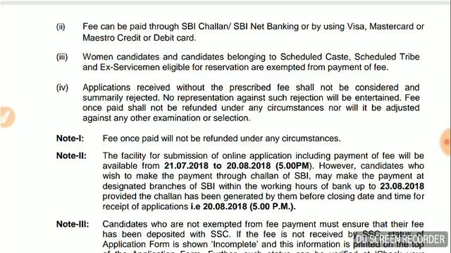 SSC GD Online Form Start//SSC GD Official Notification смотреть онлайн