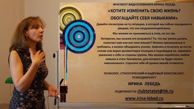 Откуда мы берем поражения - фрагмент видеосеминара психолога Ирины Лебедь смотреть онлайн