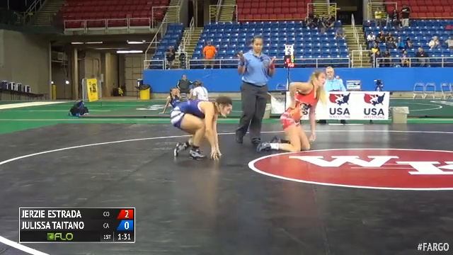 124 Champ. Round 2 - Julissa Taitano (California) vs. Jerzie Estrada (Colorado) смотреть онлайн