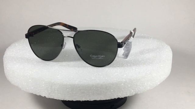 Calvin Klein R363S 071 Aviator Pilot Sunglasses Brown Tortoise / Gunmetal With Green Lens смотреть онлайн