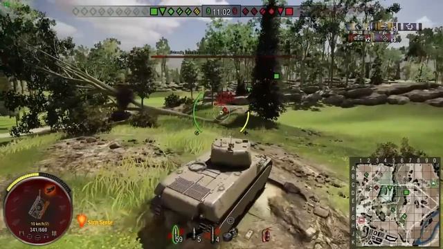 World of Tanks PS4 - New map - Caen + 100% Damage standing смотреть онлайн