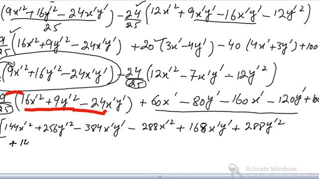 Analyse and sketch the parabola 16x²-24xy+9y²+100x-200y+100=0 смотреть онлайн