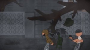 — Джонни, они на деревьях!..
