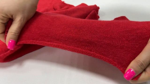 Трикотаж Ангора алого цвета. Теплый вязаный трикотаж. смотреть онлайн