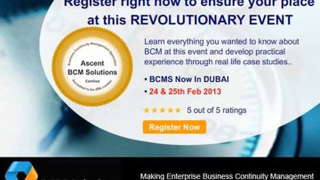 ACCREDITED BUSINESS CONTINUITY MANAGEMENT TRAINING SEMINAR смотреть онлайн