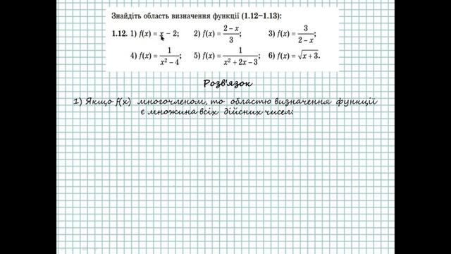ГДЗ. Розв'язок завдань 1.10 - 1.12 з алгебри. Підручник Істер. Математика 10 клас