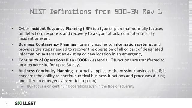 Business Continuity Planning (CISSP Free by Skillset.com) смотреть онлайн
