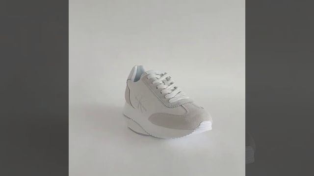 Sapatilhas CALVIN KLEIN Retro Runner 1 Triple White смотреть онлайн