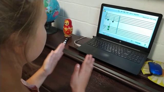 Учимся читать ноты с программой софт Моцарт, Татьяна, 10 лет