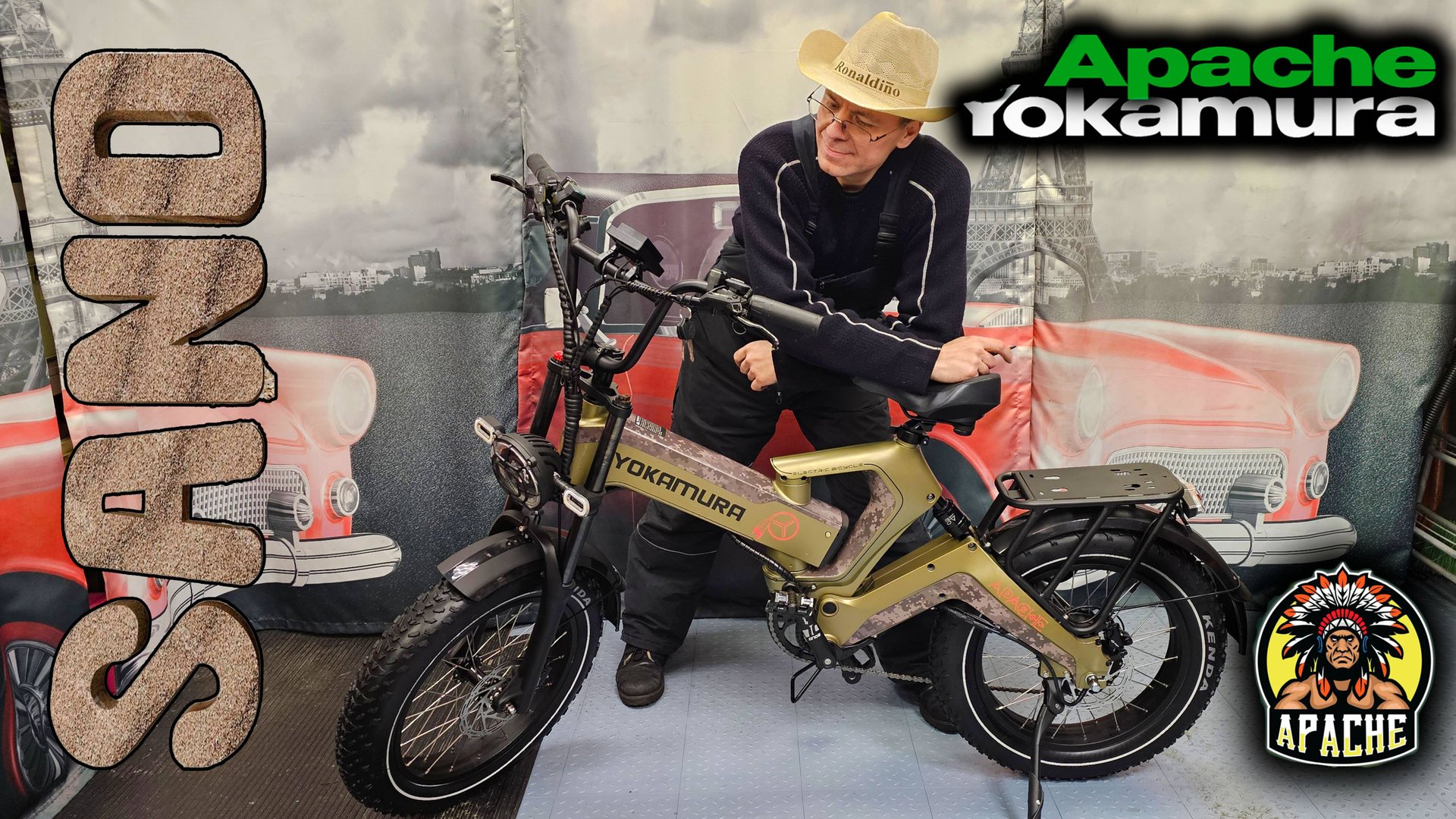 Электровелосипед Yokamura Apache - ПЕСОЧНЫЙ + Нарезка! смотреть онлайн