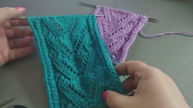 Стройнит и Украшает! Ажурная вертикальная дорожка спицами! 🧶✨ Легко связать! смотреть онлайн