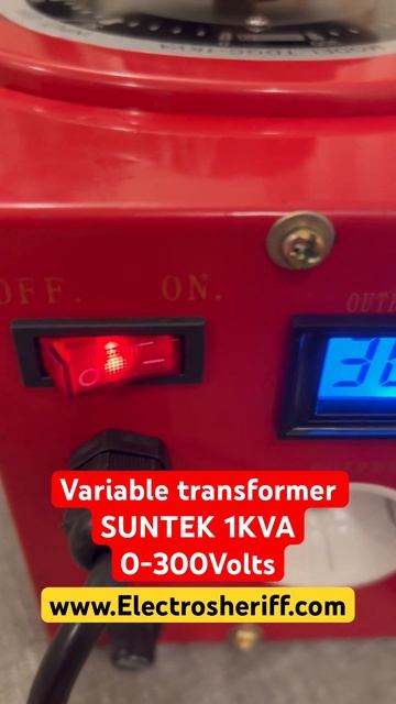Variac transformer SUNTEK 1 KVA series RED. #electrosheriff #voltageregulator #variac #suntek смотреть онлайн