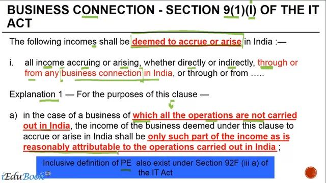 2 Concept of Business Connection and Permanent Establishment under the Income Tax Act, 1961 смотреть онлайн