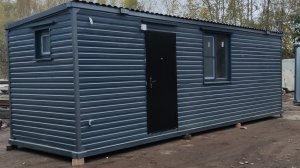Дачный домик Люкс вагончик бытовка блок контейнер металлический с печкой и  санузлом 8 метровая