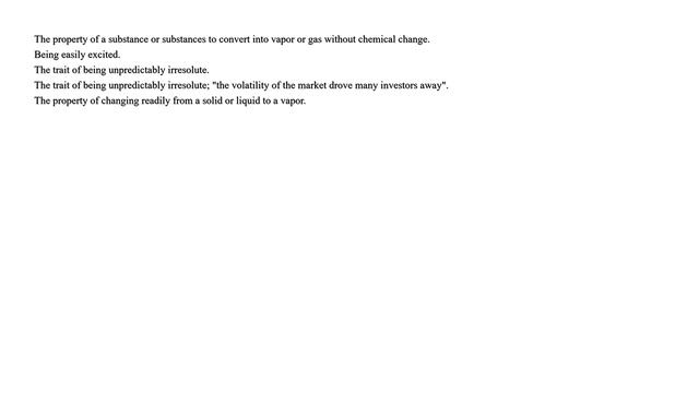 Definition of the word "Volatility" смотреть онлайн