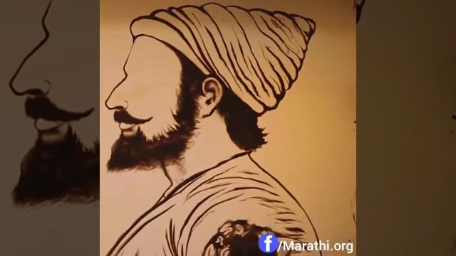 Nice painting & rangoli of shivaji maharaj смотреть онлайн
