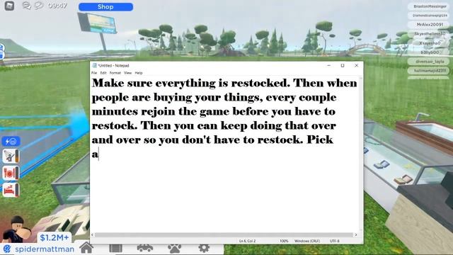How to never restock your business on RoVille!! смотреть онлайн