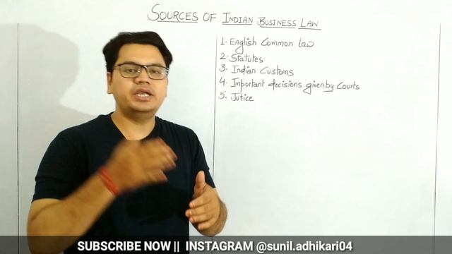 Video #41 || Sources of Indian Business Law || By Sunil Adhikari || смотреть онлайн