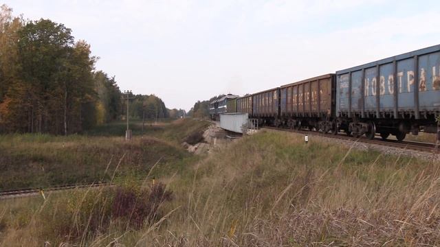 Тепловоз 2ТЭ116-987 близ ст. Крустпилс / 2TE116-987 near Krustpils station смотреть онлайн