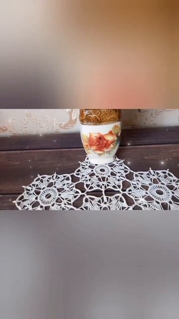 Салфетка из мотивов крючком. #салфеткакрючком #crochettablemate смотреть онлайн