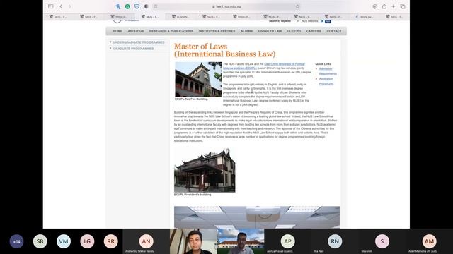 LLM in International Business Law from NUS смотреть онлайн