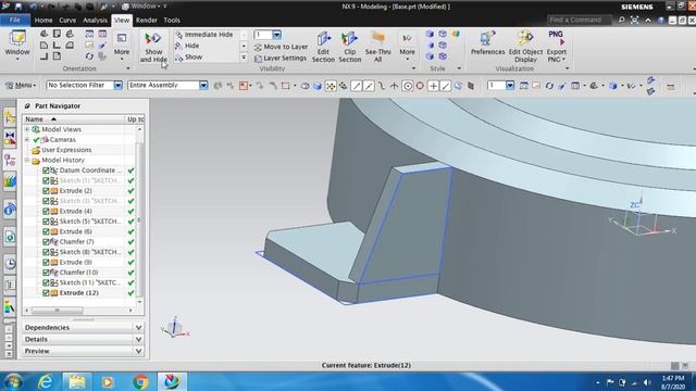 Siemens NX - Industrial Robot Assembly - Base Part Tutorial смотреть онлайн