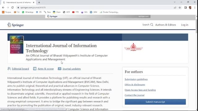 Free scopus indexed journals for fast publications || UGC indexed journals || Springer journals смотреть онлайн